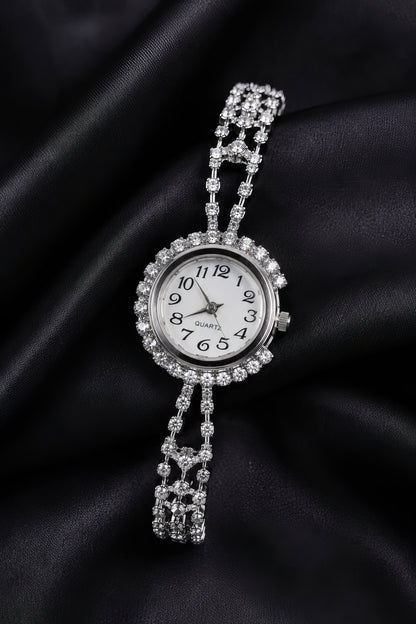 Montre Élégance Cristal – Doré & Argenté