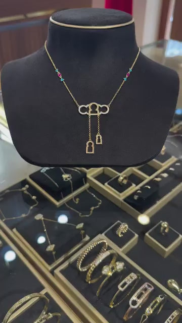 Collier Clé & Cadenas – Acier Inoxydable